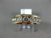 ESTATE LARGE 1.61CT DIAMOND 14KT YELLOW GOLD 7 STONE CHANNEL ANNIVERSARY RING