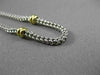 ESTATE LONG 14KT WHITE & YELLOW GOLD ITALIAN BEAD BY THE YARD NECKLACE #22905