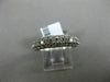 ESTATE 1.10CT DIAMOND 14KT WHITE GOLD 3D THREE ROW PAVE WEDDING ANNIVERSARY RING