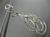 ESTATE 1.17CT DIAMOND 18KT WHITE GOLD 3D MULTI WAVE CLIP ON HANGING EARRINGS