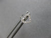 ESTATE SMALL .03CT DIAMOND 14K WHITE GOLD CLASSIC OPEN HEART LOVE STUD EARRINGS