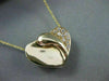ESTATE LARGE .25CT DIAMOND 14KT YELLOW GOLD HEART PENDANT & CHAIN F/G VS #21961