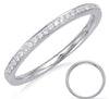 .11CT DIAMOND 14K WHITE GOLD CLASSIC PAVE CHANNEL SEMI ETERNITY ANNIVERSARY RING