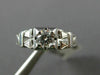 ANTIQUE .35CT DIAMOND 18K WHITE GOLD CLASSIC OPEN FILIGREE ENGAGEMENT RING #9104