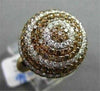 ESTATE LARGE 5.49CT MULTI COLOR & WHITE DIAMONDS 18KT ROSE GOLD FUN RING AMAZING