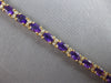 15.90CT DIAMOND & AAA AMETHYST 14KT YELLOW GOLD 3D OVAL & ROUND TENNIS BRACELET