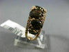 WIDE 3.93CT WHITE CHOCOLATE FANCY DIAMOND & AAA SMOKEY TOPAZ 14KT ROSE GOLD RING