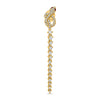 LONG .58CT DIAMOND & AAA RUBY 14KT YELLOW GOLD SNAKE LOVE KNOT HANGING EARRINGS