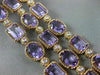 ESTATE WIDE 63.83CT DIAMOND & AAA AMETHYST 14KT ROSE GOLD THREE ROW FUN BRACELET