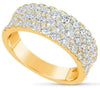 ESTATE 1.70CT DIAMOND 18KT YELLOW GOLD 3D SIX ROW SEMI ETERNITY ANNIVERSARY RING