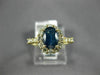 ESTATE 1.47CT DIAMOND & AAA SAPPHIRE 14KT YELLOW GOLD OVAL HALO ENGAGEMENT RING