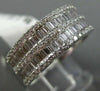 ESTATE WIDE 1.18CT BAGUETTE & ROUND DIAMOND 18KT WHITE GOLD 3D ANNIVERSARY RING