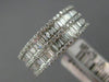 ESTATE WIDE 1.18CT BAGUETTE & ROUND DIAMOND 18KT WHITE GOLD 3D ANNIVERSARY RING