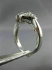 ESTATE WIDE .46CT DOUBLE HEART DIAMOND 14KT WHITE GOLD COCKTAIL RING #16912