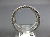 ANTIQUE .42CT DIAMOND 14KT WHITE GOLD 3D FLOWER FILIGREE ETERNITY RING #22243