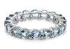 2.84CT AAA AQUAMARINE 14KT WHITE GOLD ROUND LUCIDA SHARED PRONG ANNIVERSARY RING