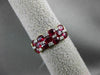 ESTATE WIDE 1.91CT DIAMOND & AAA RUBY 18KT TWO TONE GOLD ETOILE ANNIVERSAY RING