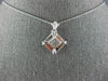 ESTATE .35CT DIAMOND 18KT WHITE GOLD PRINCESS INVISIBLE SQUARE PENDANT #1130