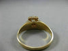 ESTATE WIDE .20CT OLD MINE DIAMOND 14K 2 TONE GOLD SQUARE ENGAGEMENT RING #19273