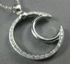 ESTATE .80CTW DIAMOND ROUND MOON 14KT WHITE GOLD PENDANT 28MM X 23MM #21919