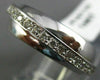 ANTIQUE WIDE .60CT DIAMOND 14KT WHITE GOLD 3D FLOATING CRISS CROSS RING #16710