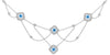 .50CT DIAMOND & AAA MOTHER OF PEARL 14KT WHITE GOLD LUCKY EVIL EYE FUN NECKLACE