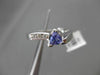ESTATE .48CT DIAMOND & AAA TANZANITE 14KT WHITE GOLD TRILLION FUN COCKTAIL RING