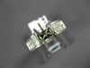 WIDE .96CT DIAMOND 14KT WHITE GOLD 3D PRINCESS SEMI MOUNT ENGAGEMENT RING #18891