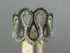 WIDE 1.0CT WHITE & BLACK DIAMOND 14KT WHITE GOLD INFINITY LOVE ANNIVERSARY RING