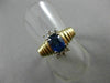 ESTATE 1.44CT DIAMOND & AAA OVAL SAPPHIRE 14KT 2TONE GOLD ENGAGEMENT RING #22056