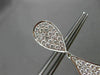 ESTATE LARGE 3.35CT DIAMOND 18KT WHITE GOLD 3D RAIN DROP FLOATING DROP EARRINGS