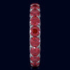 3.60CT AAA RUBY 14KT WHITE GOLD 3D CLASSIC SHARED PRONG ETERNITY FUN LOVE RING