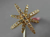 ESTATE LARGE .48CT DIAMOND 18KT ROSE GOLD 3D CLASSIC SNOWFLAKE STAR LOVE RING