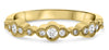 .24CT DIAMOND 14KT YELLOW GOLD ROUND PAST PRESENT FUTURE FLORAL ANNIVERSARY RING