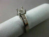 ESTATE WIDE .60CT DIAMOND 14K WHITE GOLD SEMI MOUNT LUCIDA ENGAGEMENT RING #2418