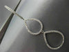 ESTATE LARGE .90CT DIAMOND 18KT WHITE GOLD 3D GRADUATING PEAR HANGING EARRINGS