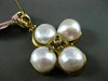ESTATE LARGE .12CT DIAMOND & AAA SOUTH SEA PEARL 14KT YELLOW GOLD FLOWER PENDANT