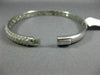 WIDE 4.99CT DIAMOND 18KT WHITE GOLD 3D MULTI ROW SEMI ETERNITY BANGLE BRACELET