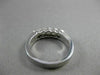 ANTIQUE WIDE DIAMOND 14KT WHITE GOLD 5 STONE SEMI BEZEL ANNIVERSARY RING #22478