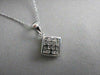 ESTATE .75CT DIAMOND SQUARE 14KT WHITE GOLD PENDANT F COLOR VVS SIMPLY AMAZING
