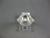 LARGE .67CT DIAMOND 14KT WHITE GOLD 3D 4 PRONG ROUND SEMI MOUNT ENGAGEMENT RING