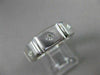 ESTATE WIDE 0.30CT DIAMOND 14KT WHITE GOLD 3 STONE PRINCESS CUT MENS RING #18339