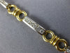 ESTATE 1.26CT DIAMOND 14KT WHITE & YELLOW GOLD 3D CHANNEL TENNIS BRACELET #16619