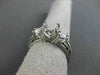 ESTATE .90CT DIAMOND 14K WHITE GOLD 3 STONE SEMI MOUNT 3D ENGAGEMENT RING #17613