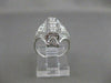 ANTIQUE .45CT OLD MINE DIAMOND PLATINUM 3 STONE FILIGREE ENGAGEMENT RING #20968