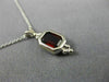 ESTATE .50CT AAA GARNET 14K WHITE GOLD SOLITAIRE OCTAGON FLOATING PENDANT #22982