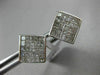 ESTATE LARGE 2.20CT DIAMOND 14KT WHITE GOLD 3D INVISIBLE SCREWBACK STUD EARRINGS