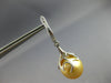 ESTATE LARGE .65CT DIAMOND & AAA GOLDEN SOUTH SEA PEARL 18K WHITE GOLD HANGING EARRINGS