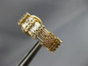 ESTATE 1.75CT DIAMOND 14K YELLOW GOLD 3D ROUND & BAGUETTE HANGING EARRINGS 15722