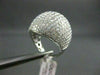 ESTATE LARGE 6.05CTW DIAMOND 18KT WHITE GOLD FLAT DOME SHAPE FUN RING STUNNING!